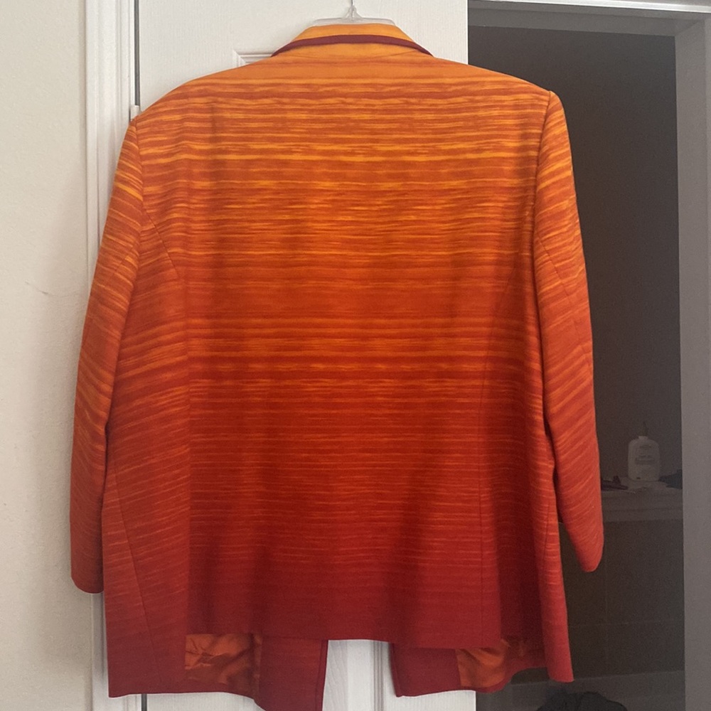 Ombré orange and gold plus size jacket by Linda Allard for Ellen Tracy. Size 2X - Picture 2 of 4
